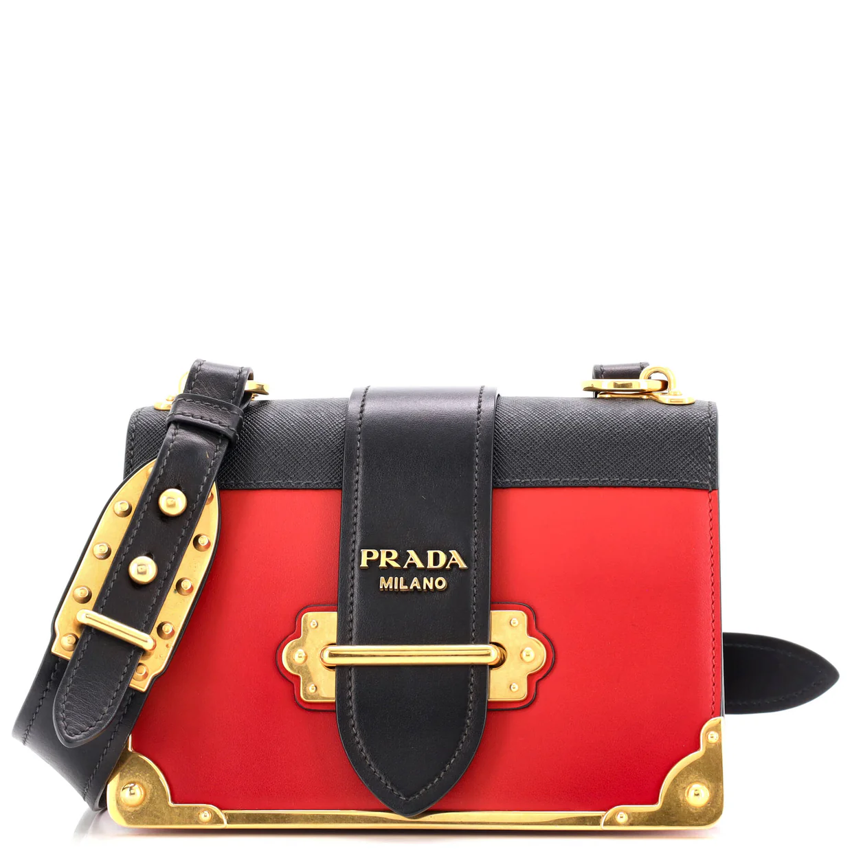 Cahier Chain Crossbody Bag City Calf and Saffiano Small - Deep Luxury