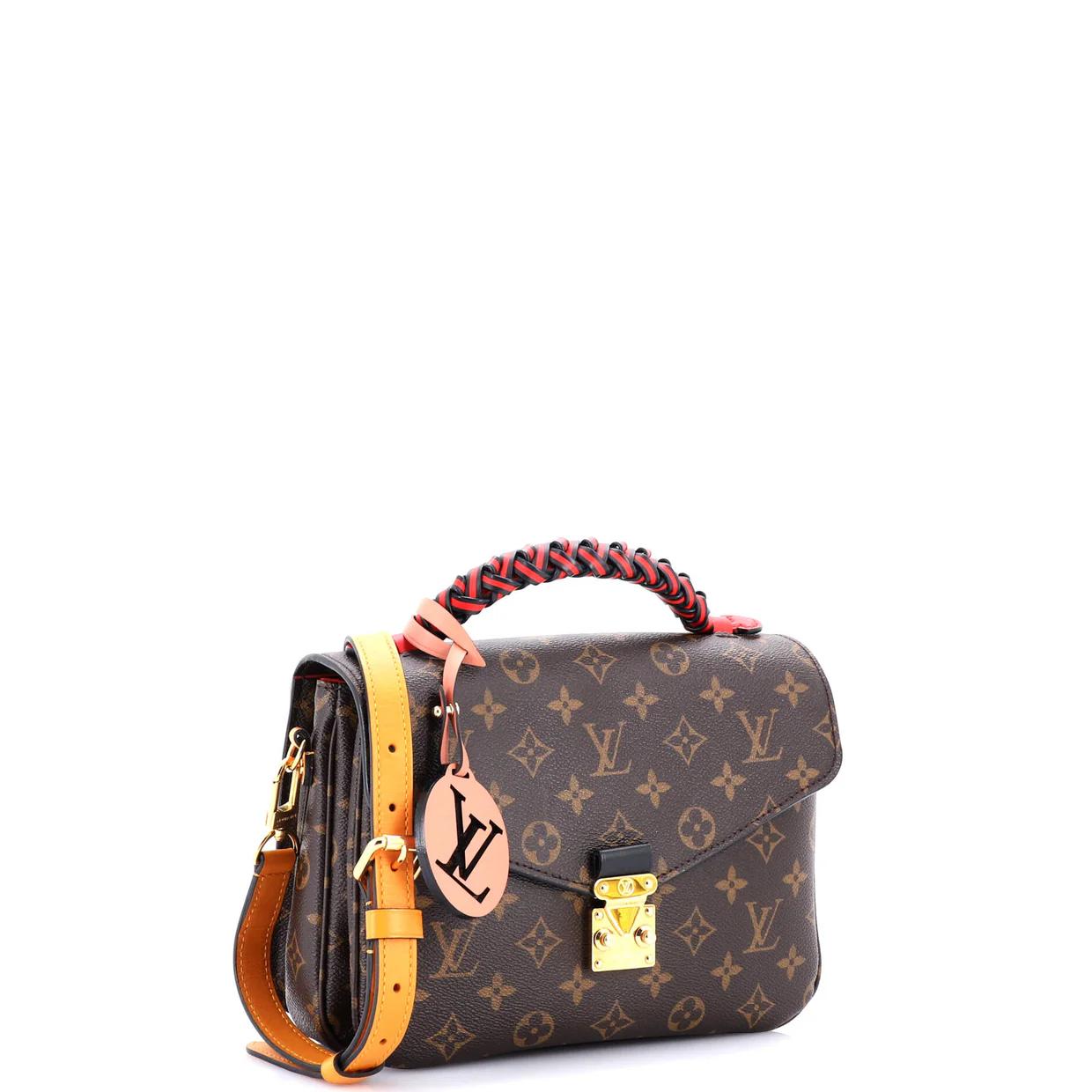 Braided Handle Pochette Metis Monogram Canvas with Leather - Deep Luxury