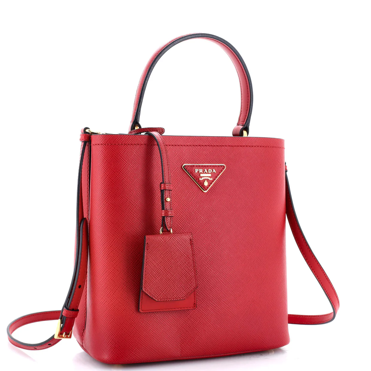 Panier Bucket Bag Saffiano Leather Medium - Deep Luxury