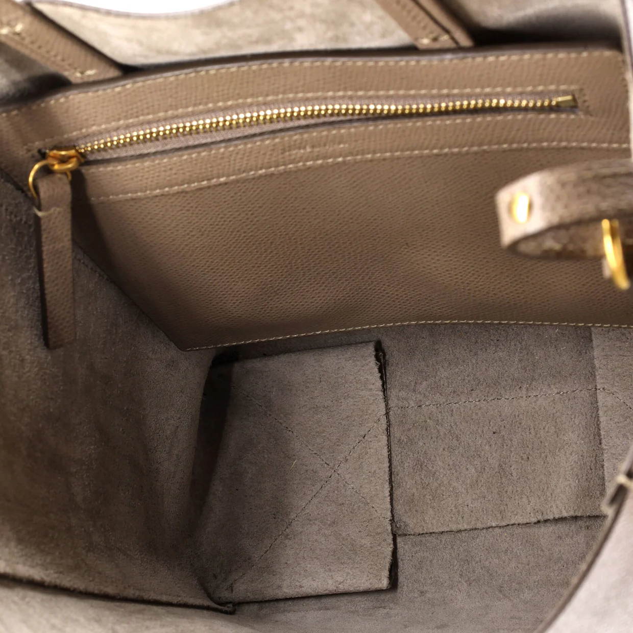 Vertical Cabas Tote Grained Calfskin Small - Deep Luxury