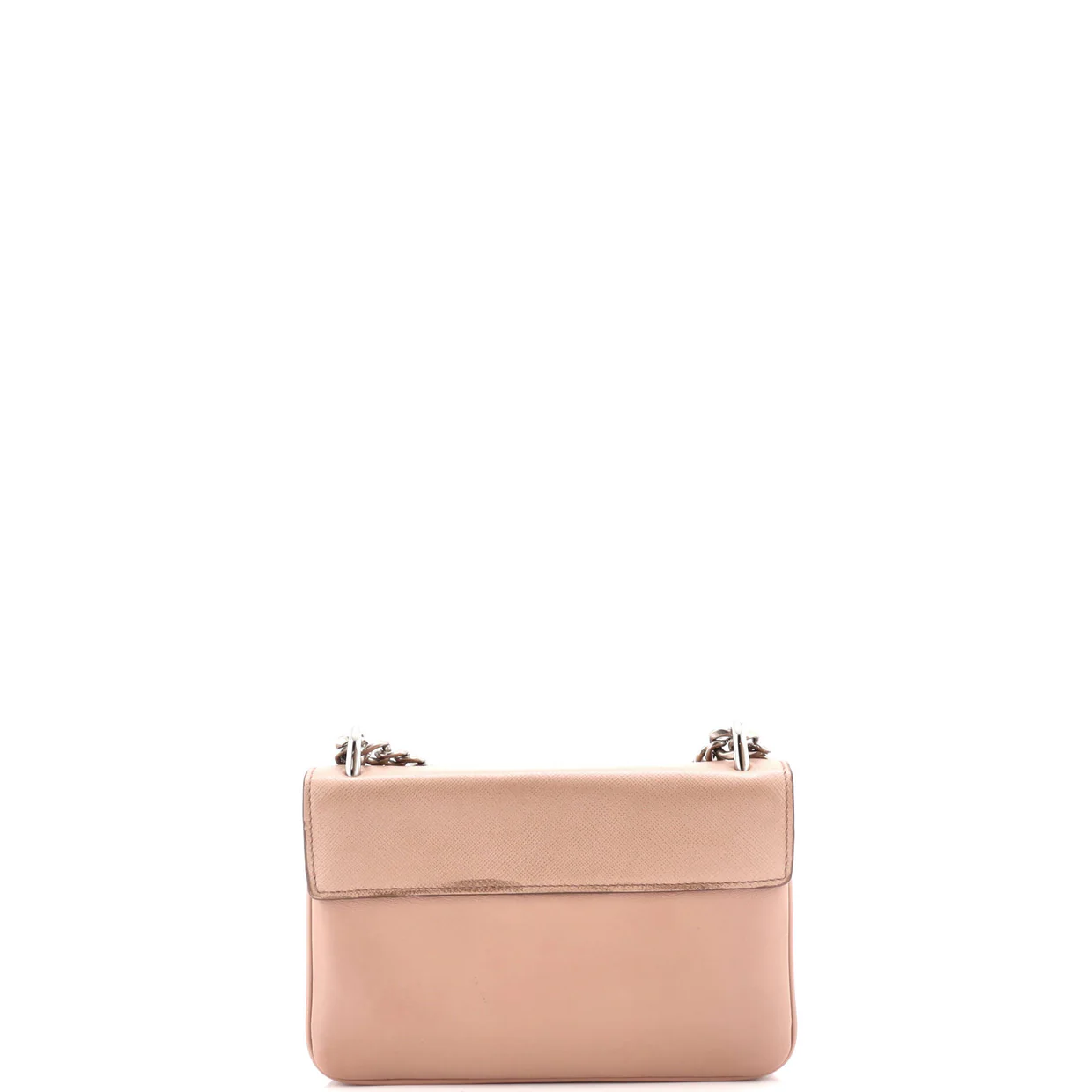 Chain Flap Crossbody Bag Saffiano and Soft Calf Small - Deep Luxury