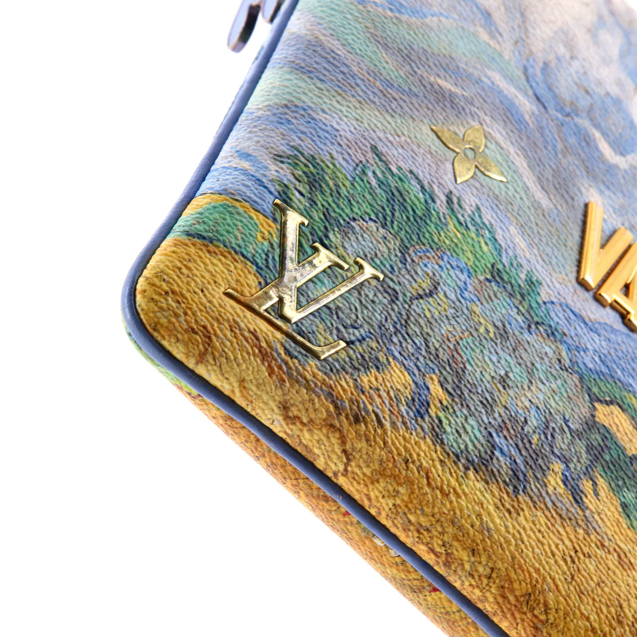 Pochette Clutch Limited Edition Jeff Koons Van Gogh Print Canvas - Deep Luxury