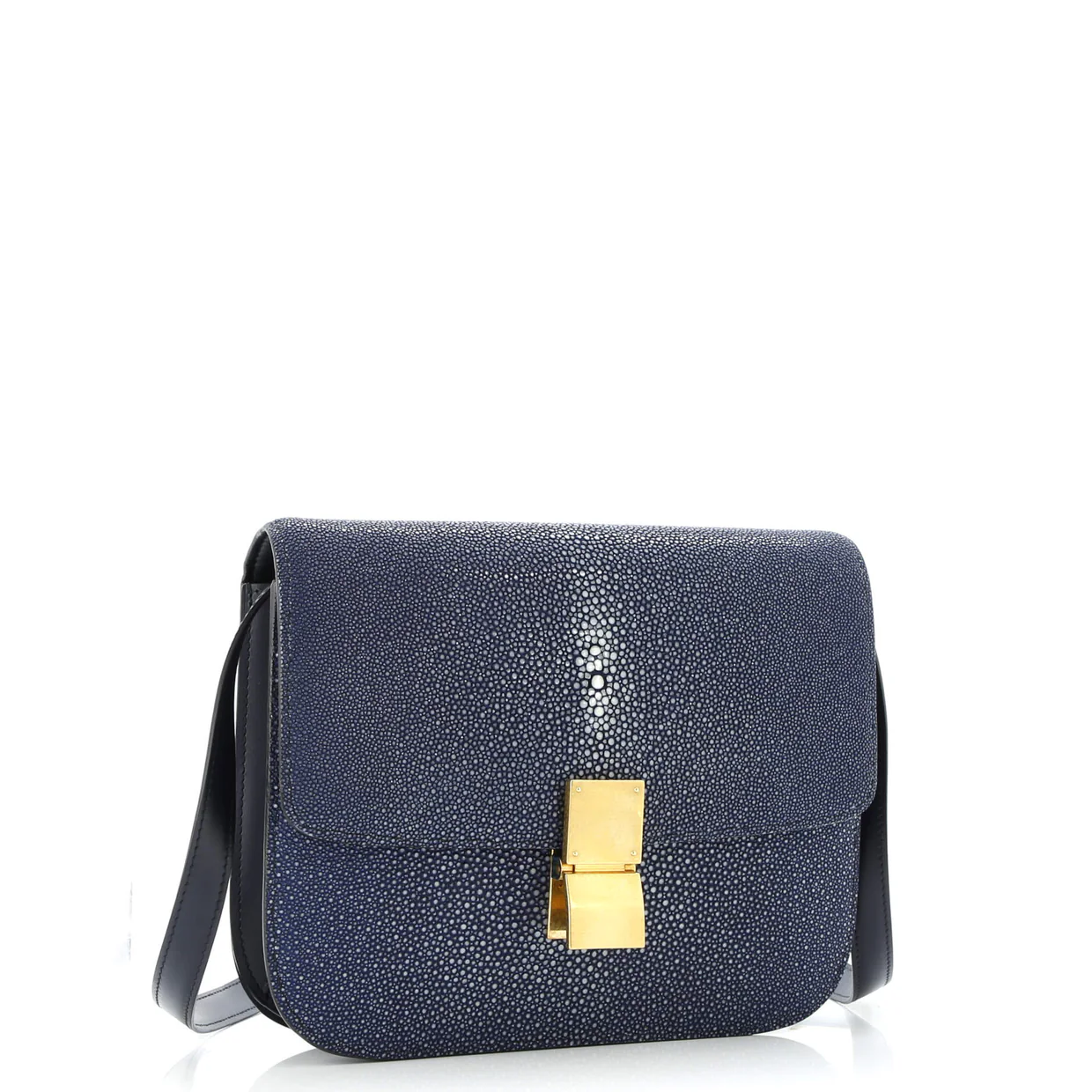 Classic Box Bag Stingray Medium - Deep Luxury