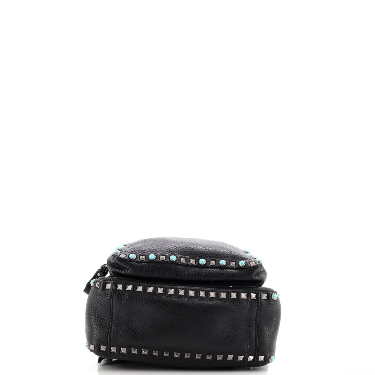 Rolling Rockstud Backpack Leather with Cabochons Medium - Deep Luxury