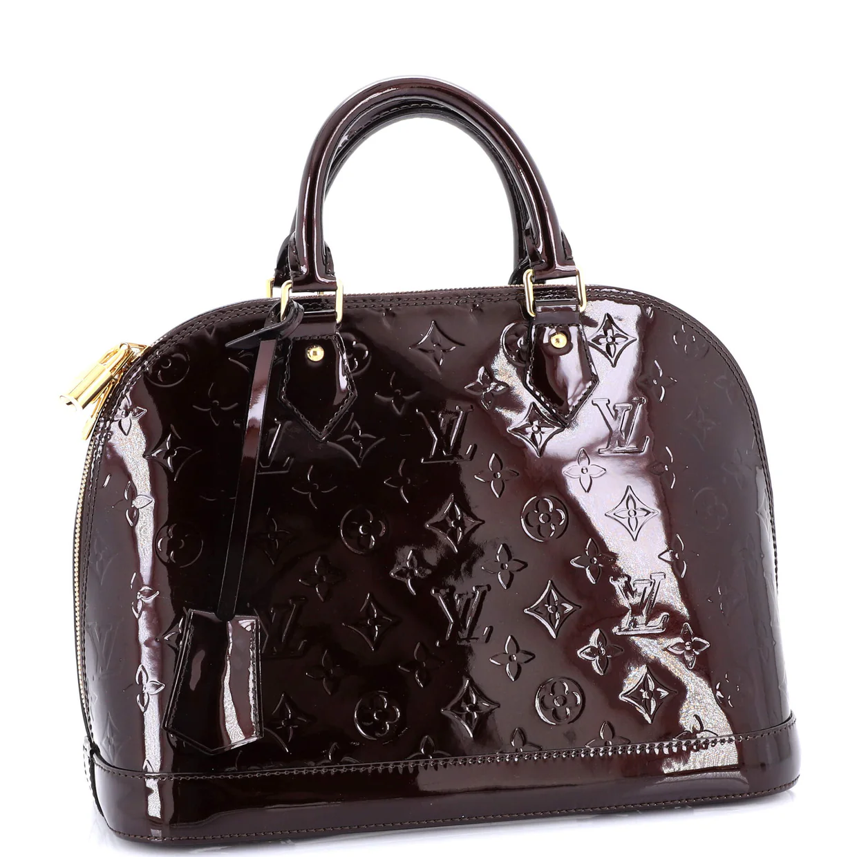 Alma Handbag Monogram Vernis PM - Deep Luxury