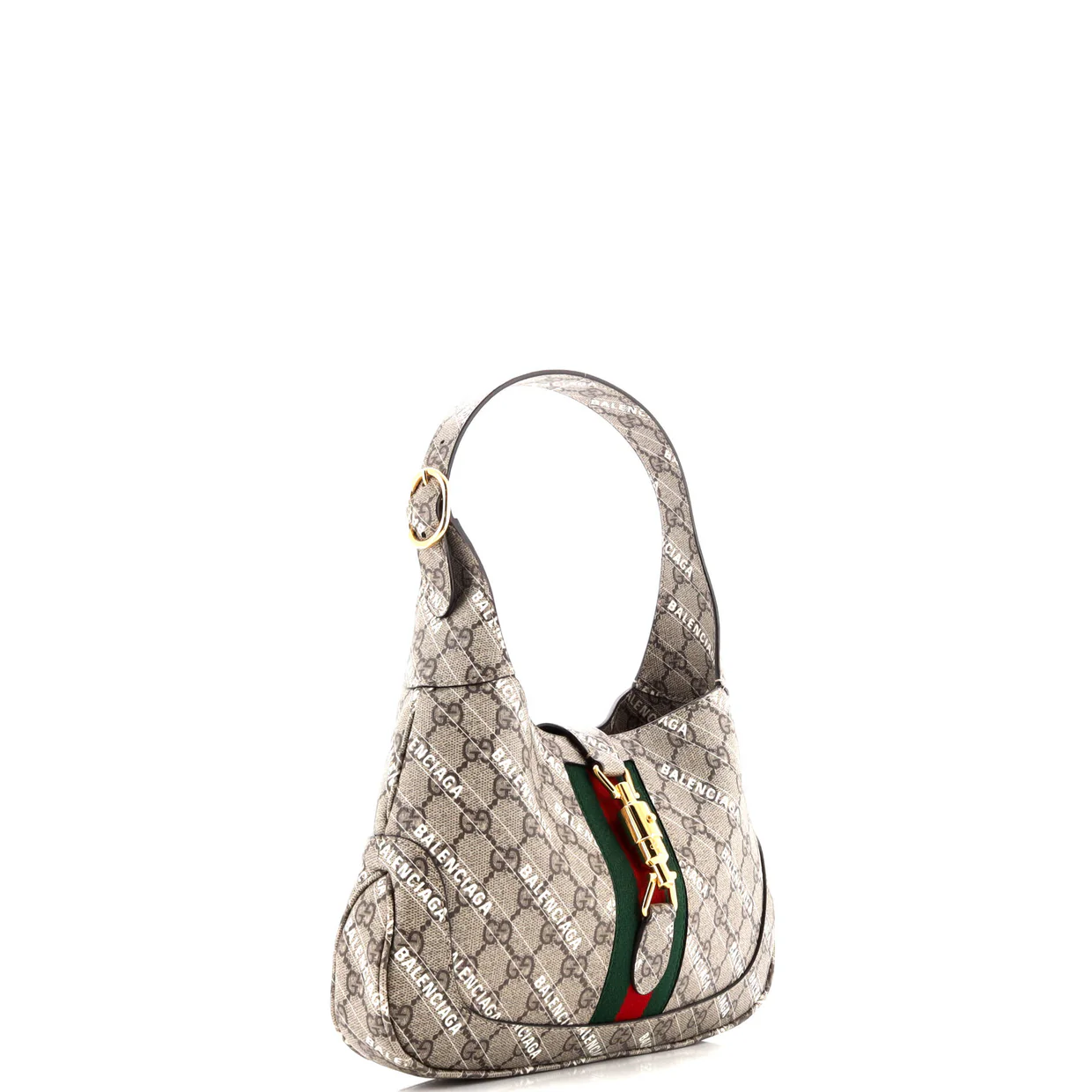 x Balenciaga The Hacker Project Jackie 1961 Hobo GG Coated Canvas Small - Deep Luxury