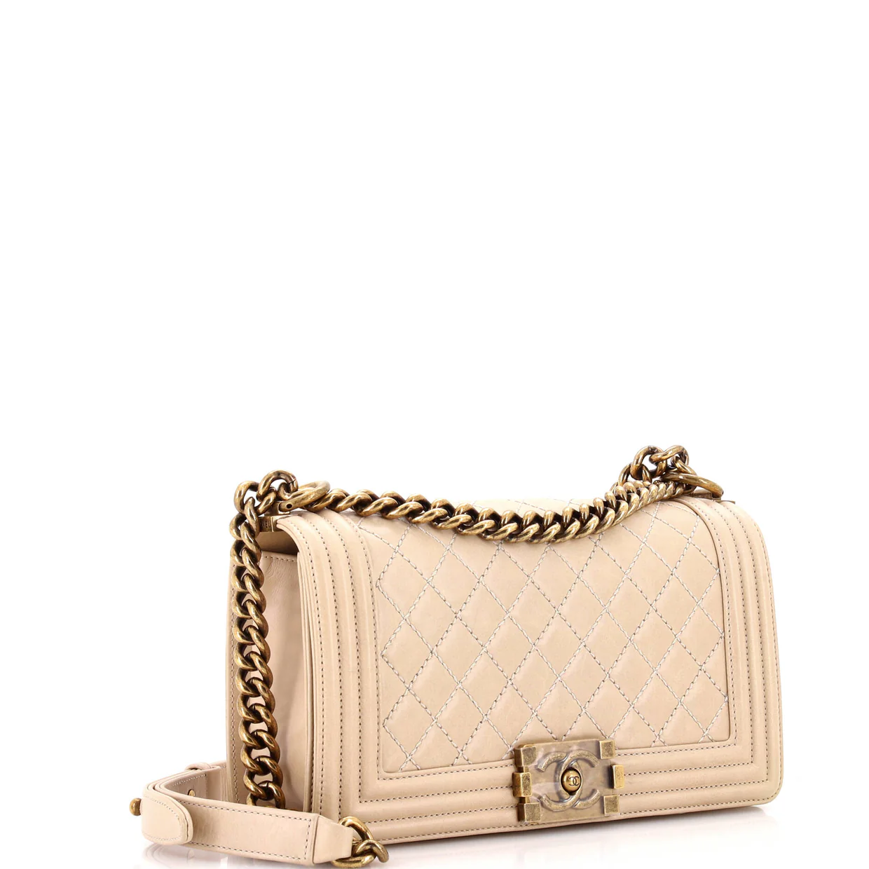 Boy Flap Bag Quilted Iridescent Calfskin Old Medium - Deep Luxury