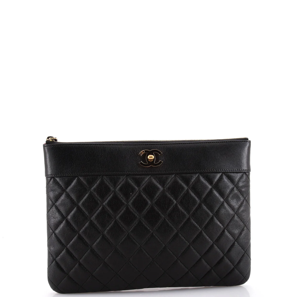 Mademoiselle Vintage O Case Clutch Quilted Sheepskin Medium - Deep Luxury