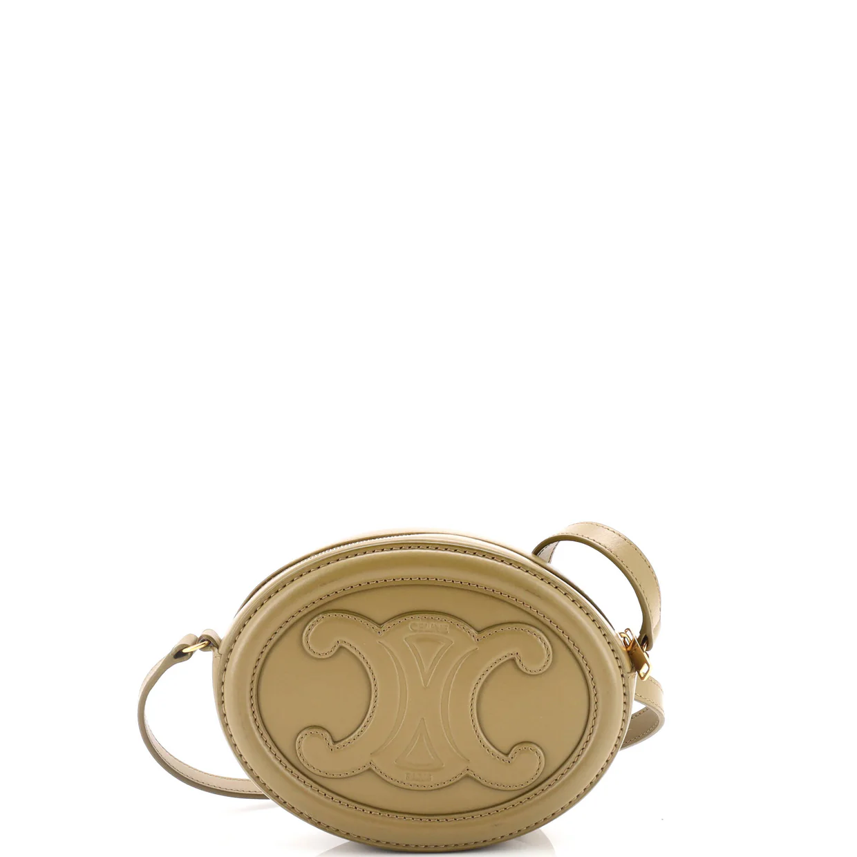 Triomphe Oval Crossbody Bag Leather Mini - Deep Luxury