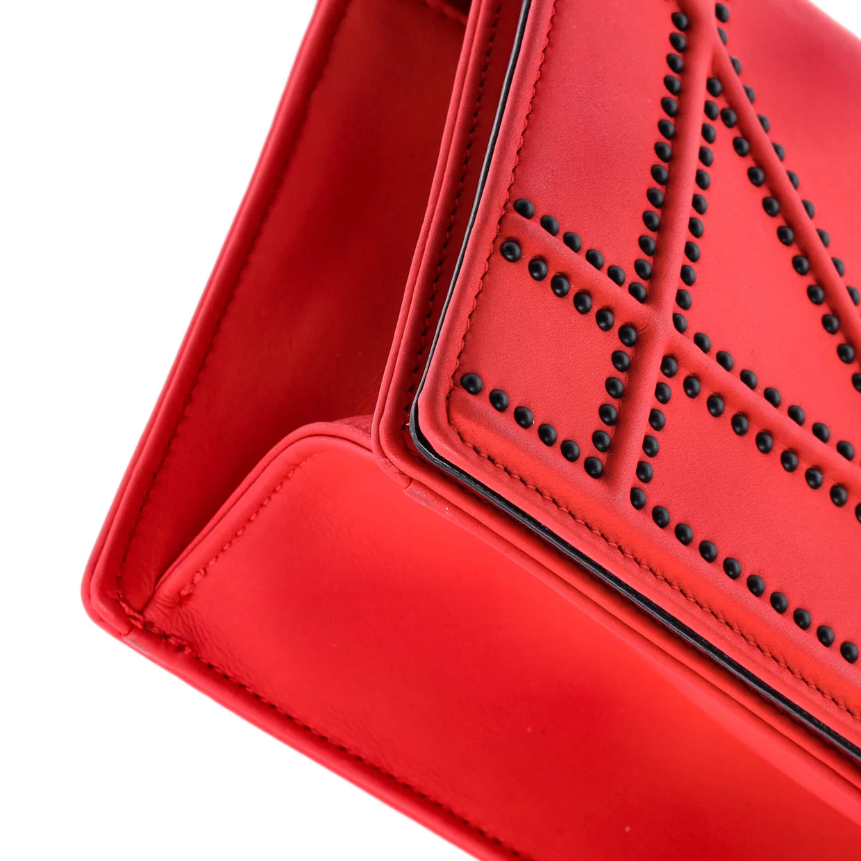 Diorama Flap Bag Studded Leather Small - Deep Luxury