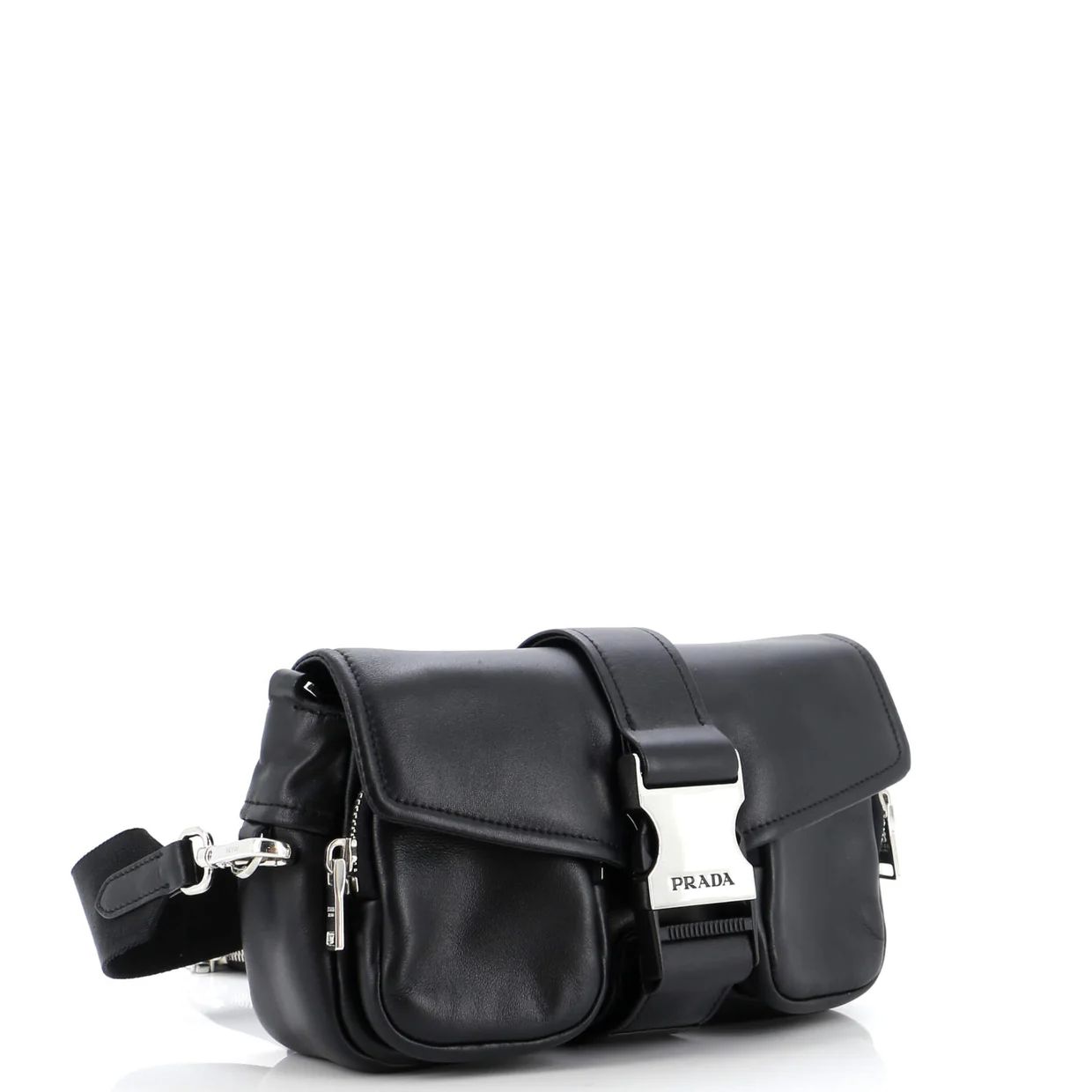 Pocket Flap Shoulder Bag Leather - Deep Luxury