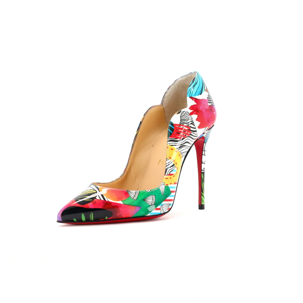 Women's Hot Chick Pumps Printed Patent 100 - Deep Luxury