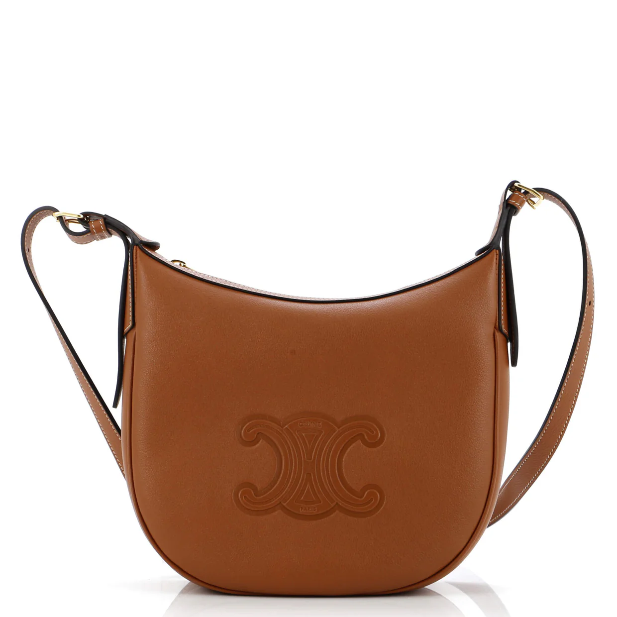 Heloise Shoulder Bag Triomphe Embossed Leather - Deep Luxury