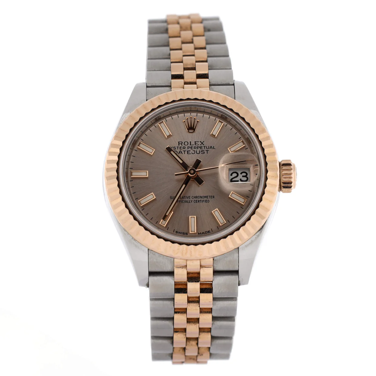 Oyster Perpetual Datejust Automatic Watch Stainless Steel and Rose Gold 28 - Deep Luxury