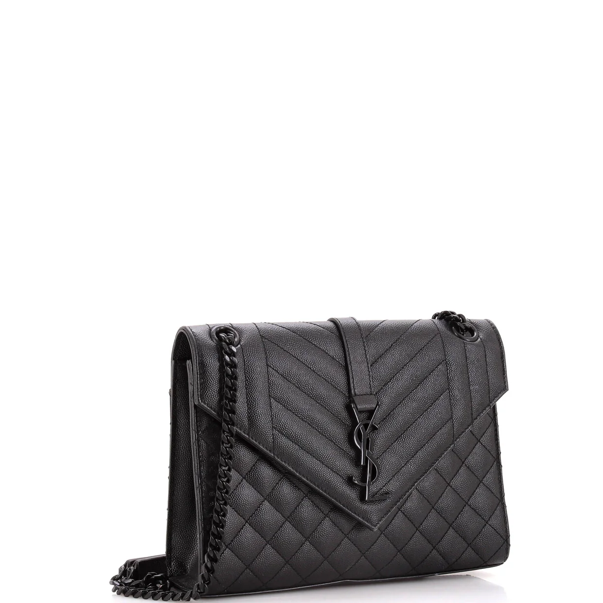 Classic Monogram Envelope Satchel Mixed Matelasse Leather Medium - Deep Luxury