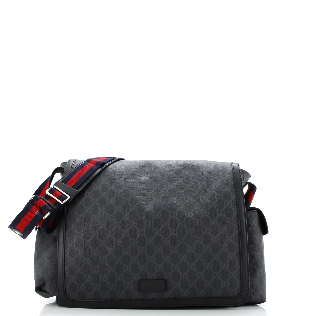 Web Strap Diaper Bag GG Coated Canvas Small - Deep Luxury