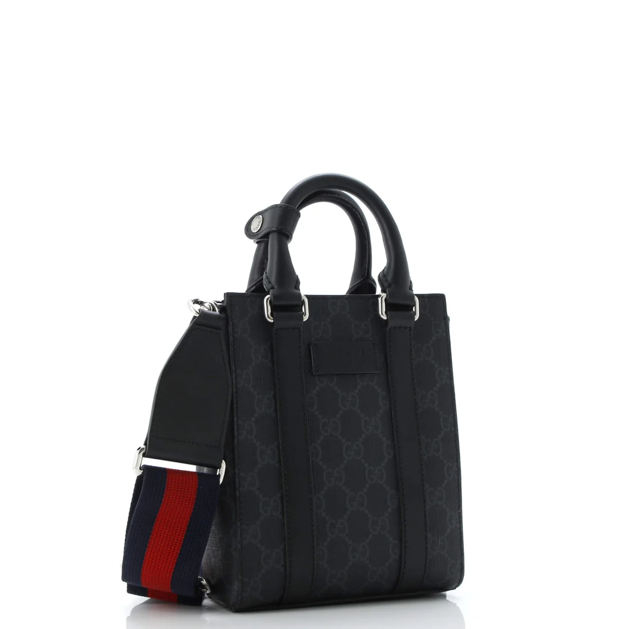 Convertible Web Open Tote GG Coated Canvas Mini - Deep Luxury