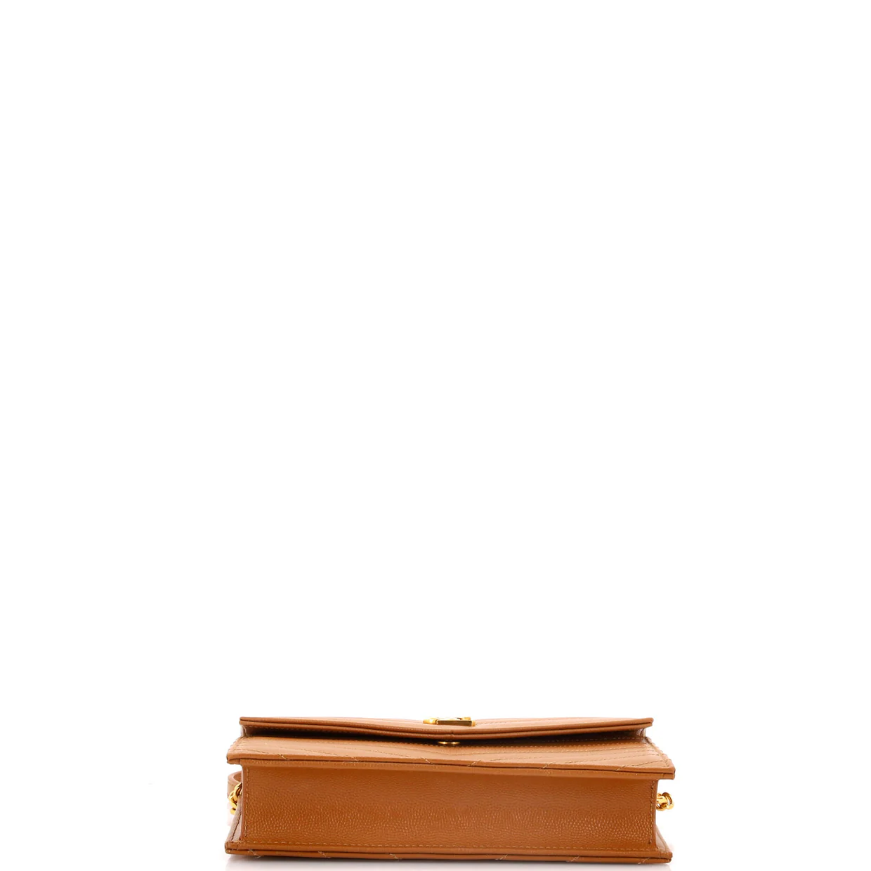 Classic Monogram Wallet on Chain Matelasse Chevron Leather Small - Deep Luxury