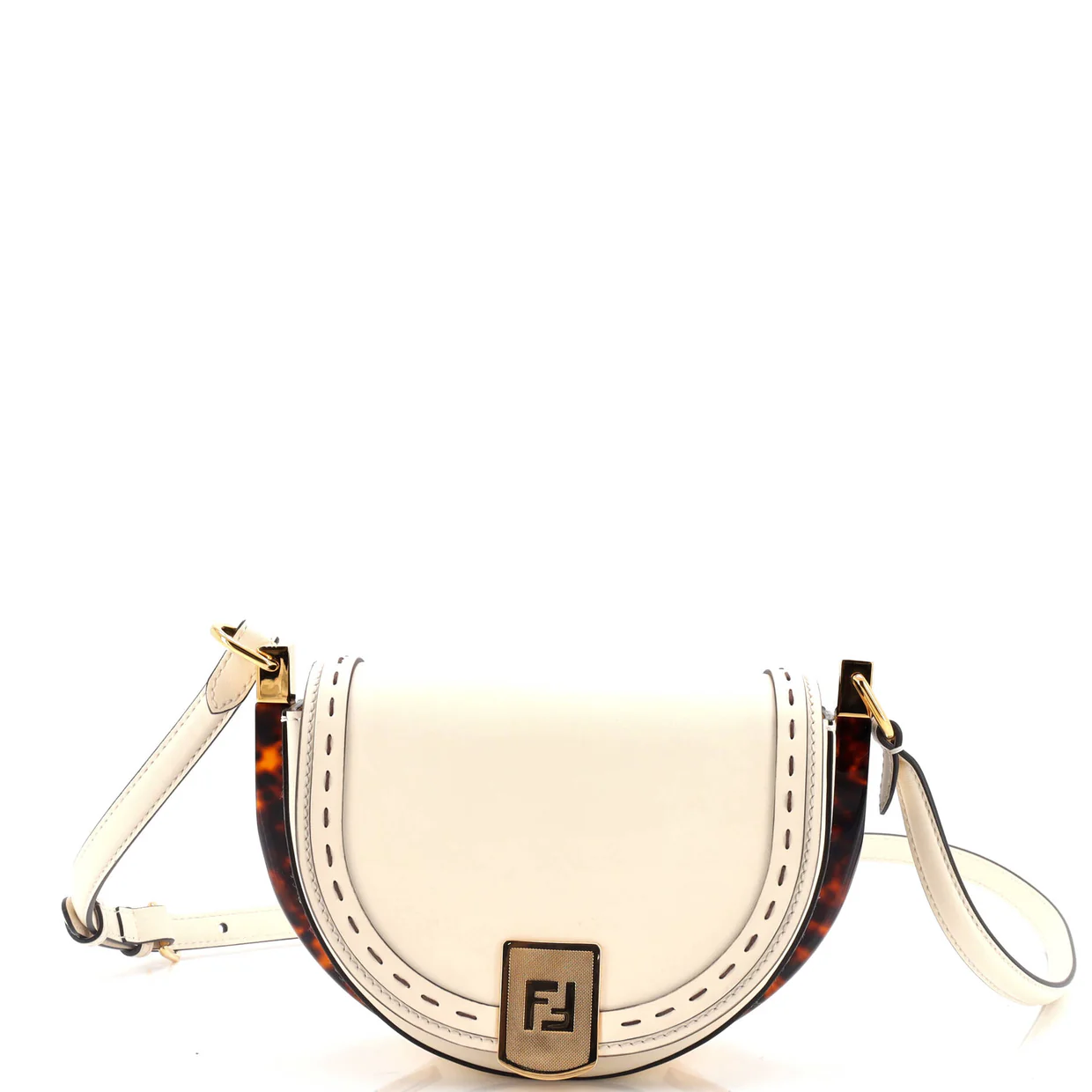 Moonlight Flap Bag Leather with Plexiglass Detail - Deep Luxury