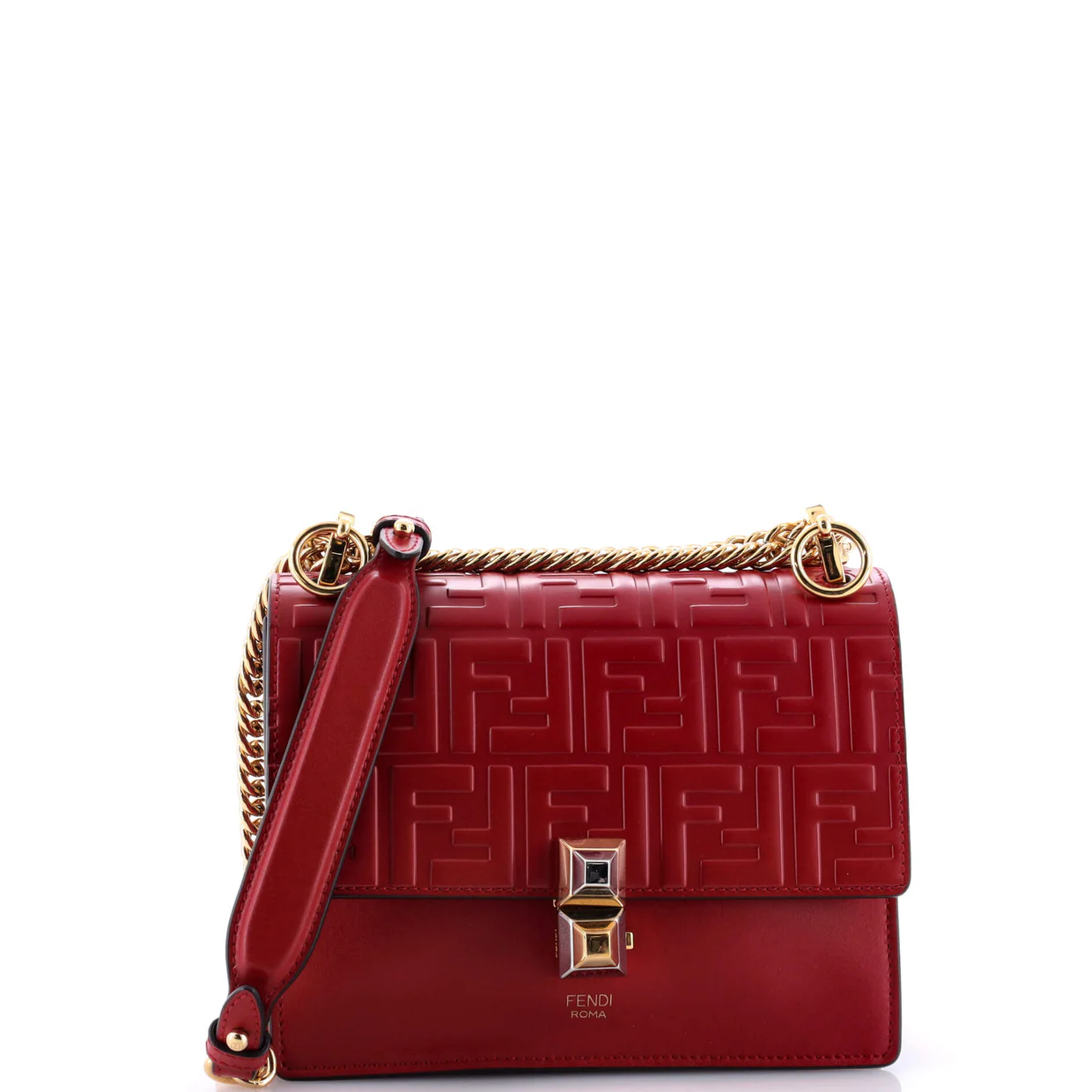 Kan I Bag Zucca Embossed Leather Small - Deep Luxury