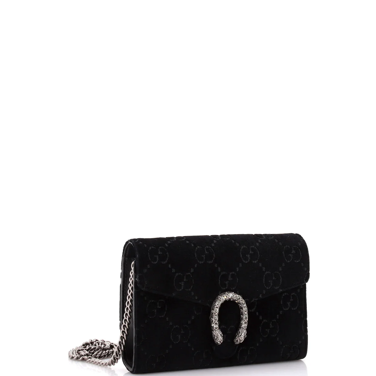 Dionysus Chain Wallet GG Velvet Small - Deep Luxury