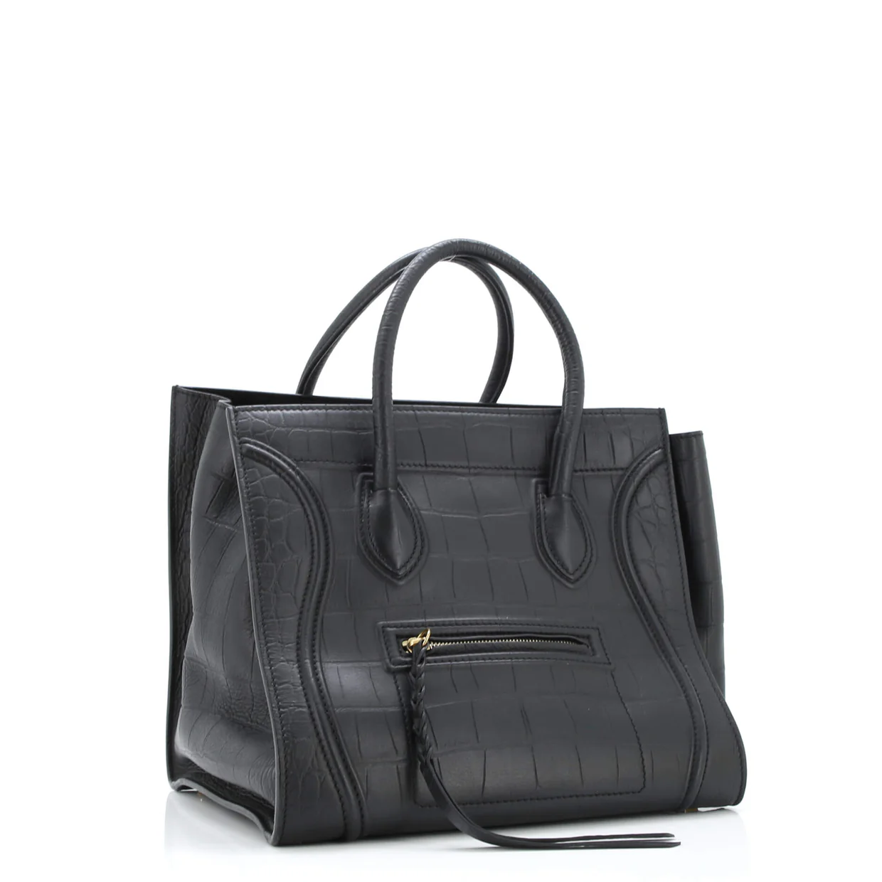 Phantom Bag Crocodile Embossed Leather Medium - Deep Luxury