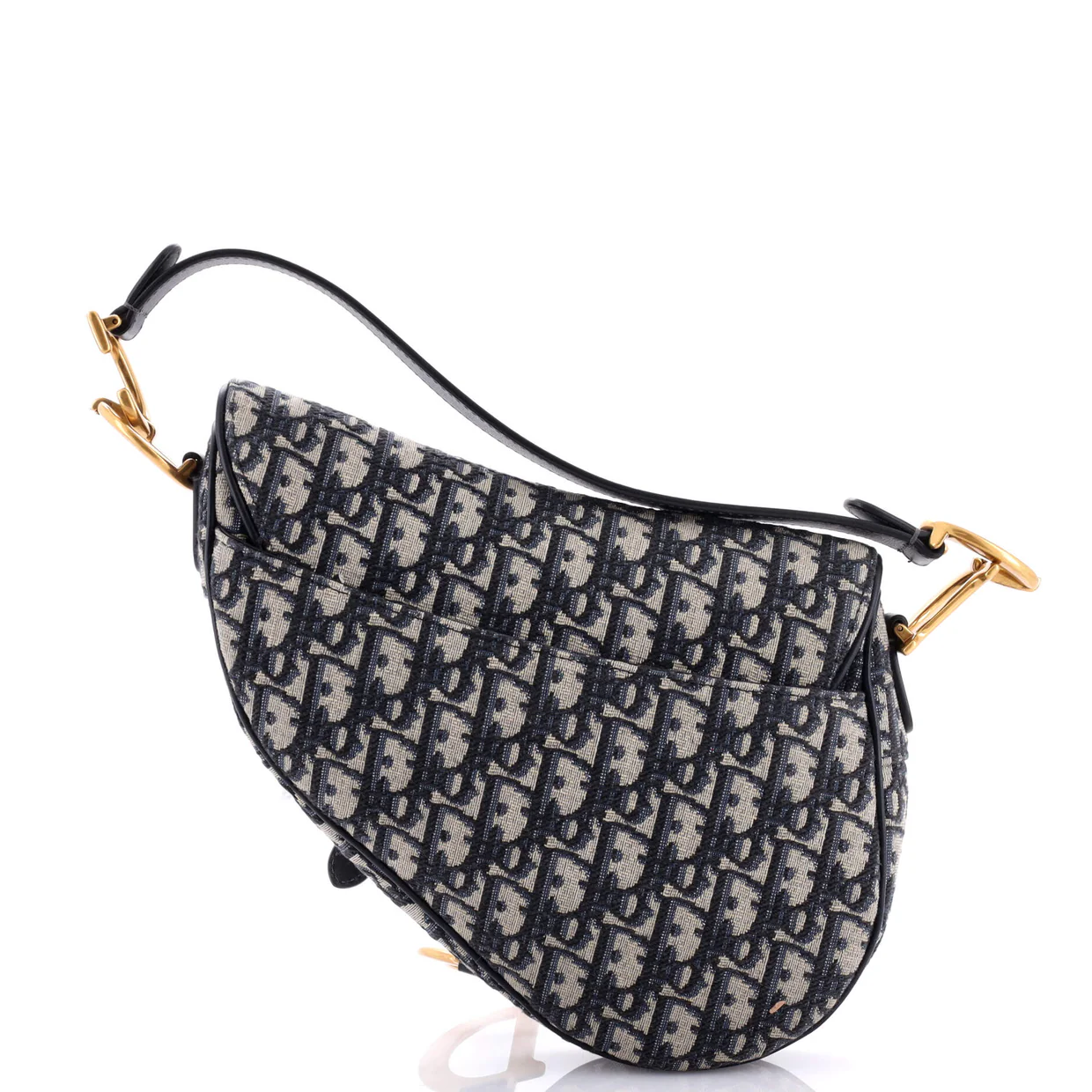 Saddle Handbag with Strap Oblique Canvas Medium - Deep Luxury