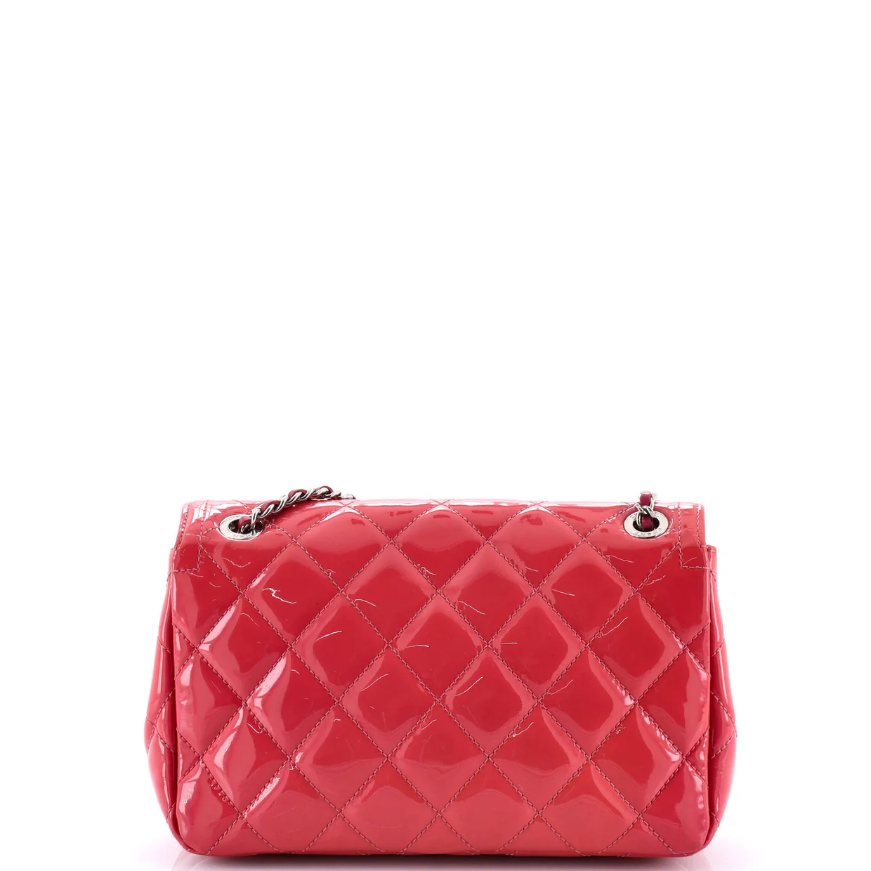 Coco Shine Flap Bag Quilted Patent Small - Deep Luxury