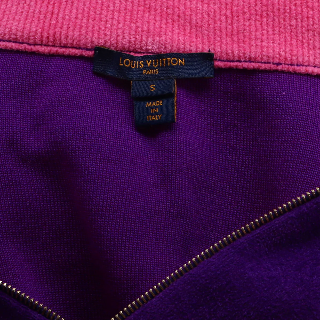 Women's Vuittamins Zip Collar Sweater Cotton and Wool Blend - Deep Luxury