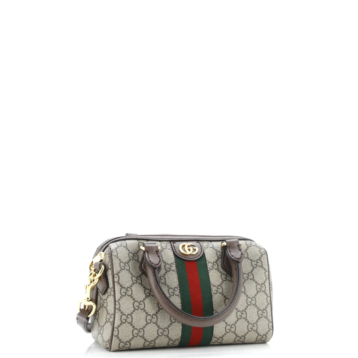 Ophidia Convertible Boston Bag GG Coated Canvas Small - Deep Luxury