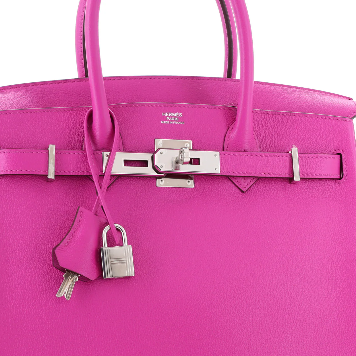 Birkin Handbag Magnolia Novillo with Palladium Hardware 30 - Deep Luxury