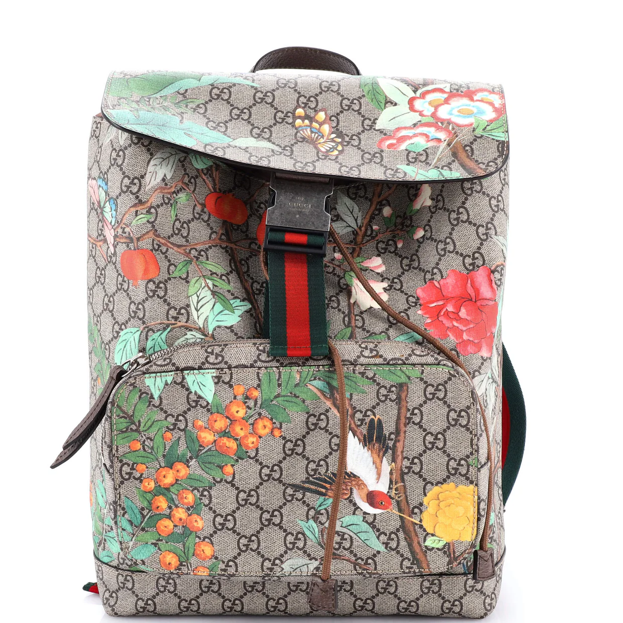 Buckle Backpack Tian Print GG Coated Canvas Medium - Deep Luxury