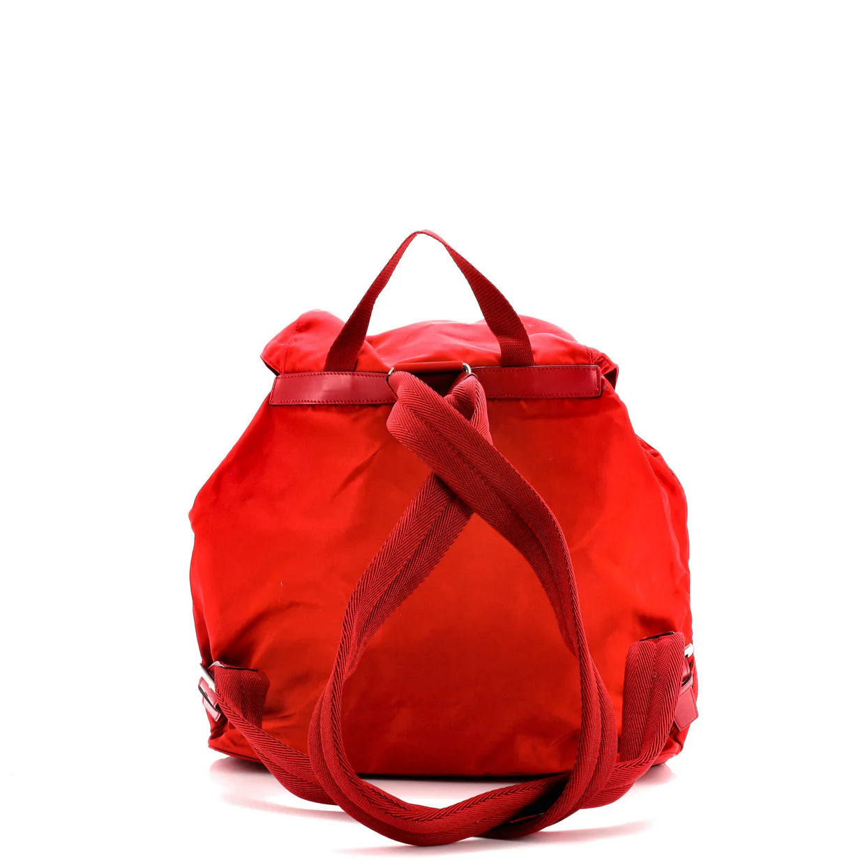Vela Double Front Pocket Backpack Tessuto with Saffiano Leather Medium - Deep Luxury