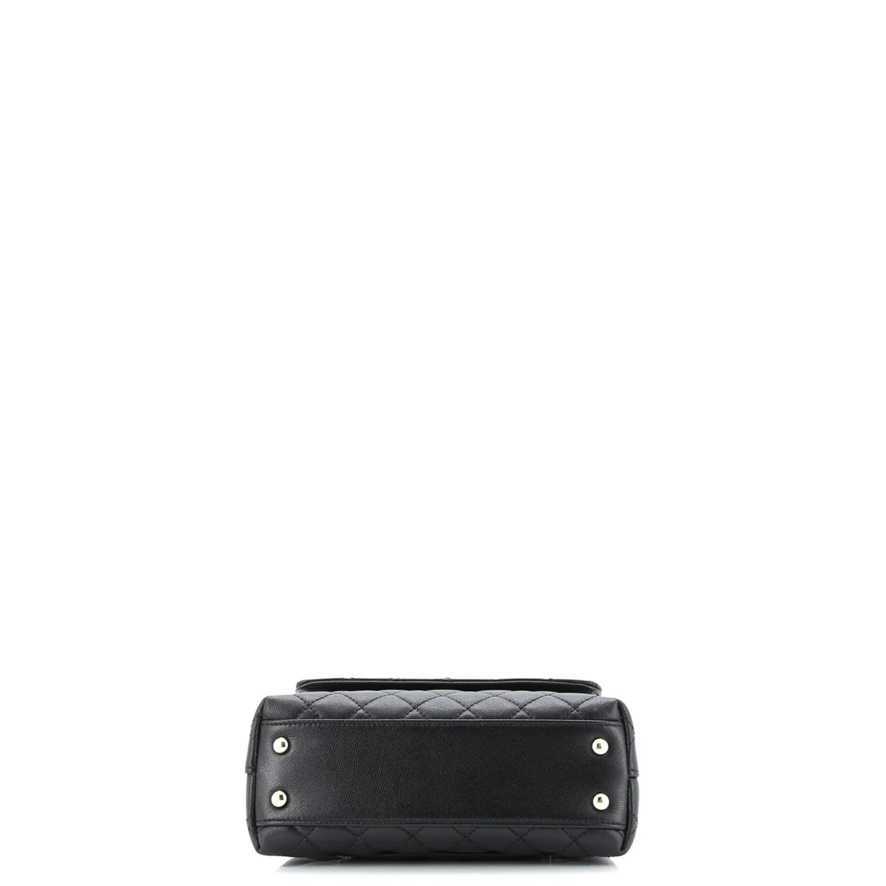 Coco Top Handle Bag Quilted Caviar Mini - Deep Luxury