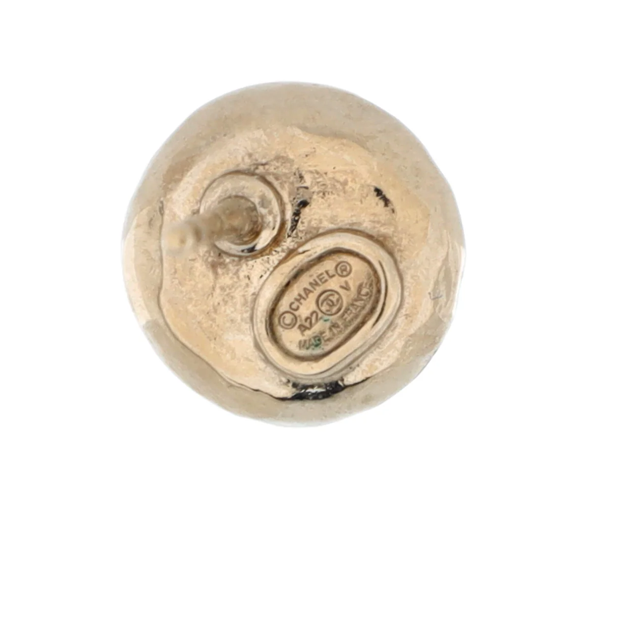 CHA-NEL Drop CC Stud Earrings Metal with Crystals and Faux Pearls - Deep Luxury