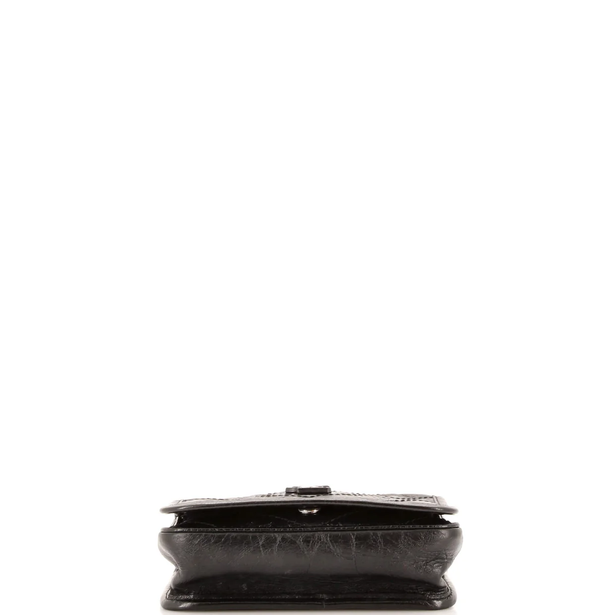 Niki Chain Wallet Matelasse Chevron Leather - Deep Luxury