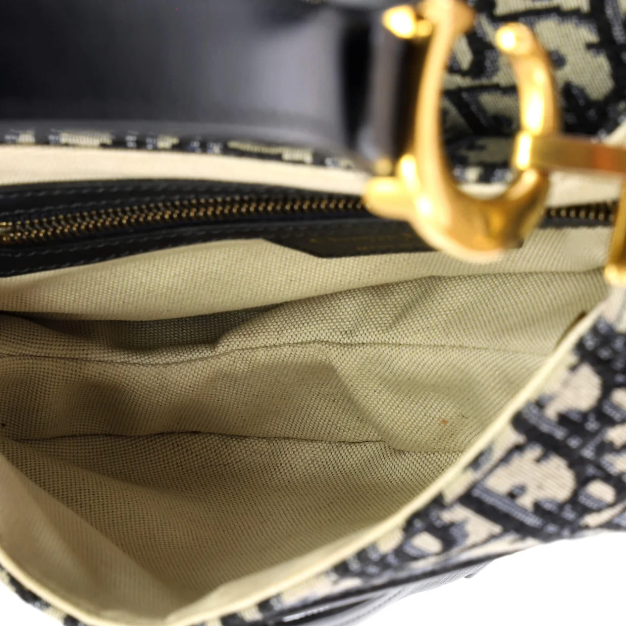 Saddle Handbag Oblique Canvas Medium - Deep Luxury