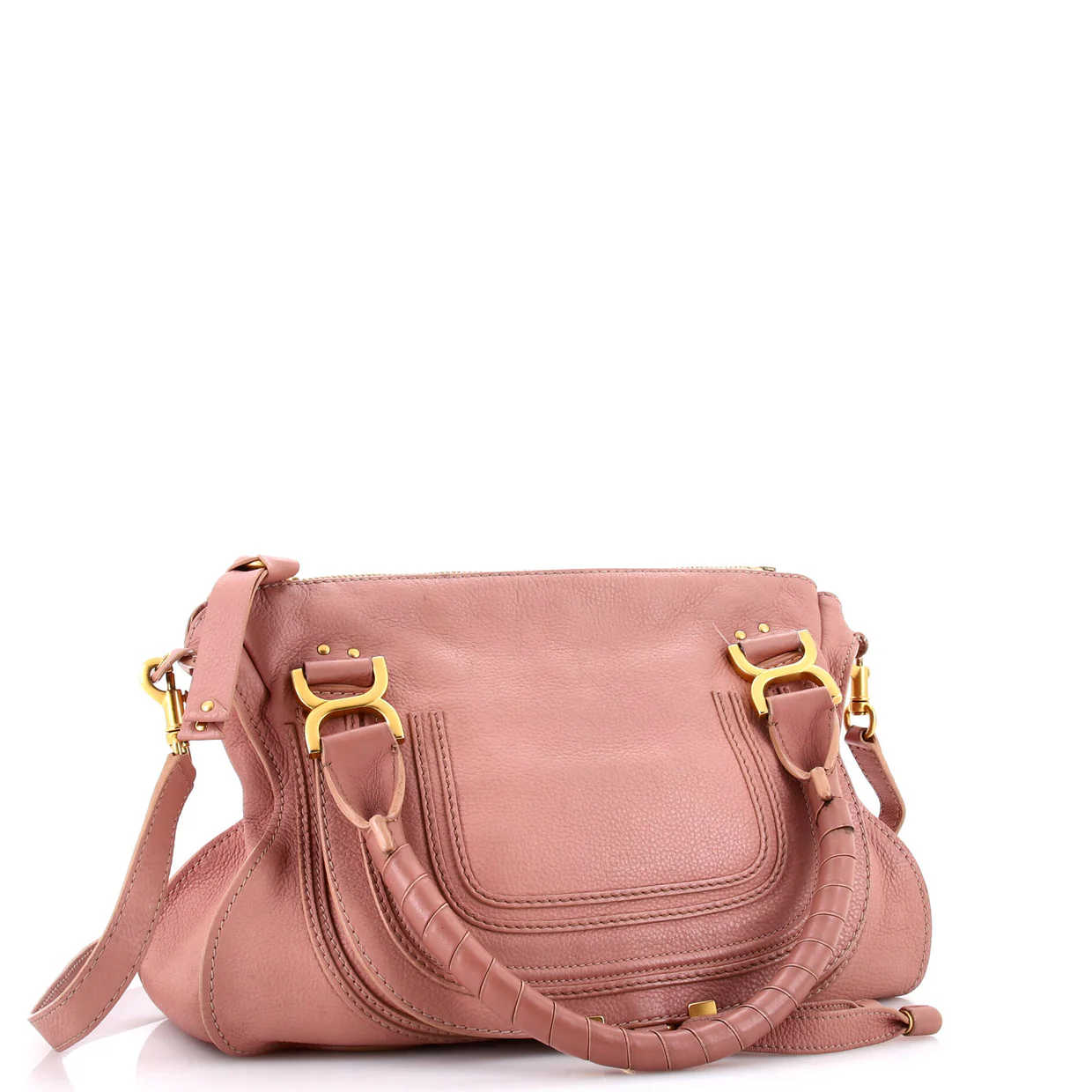 Marcie Satchel Leather Medium - Deep Luxury