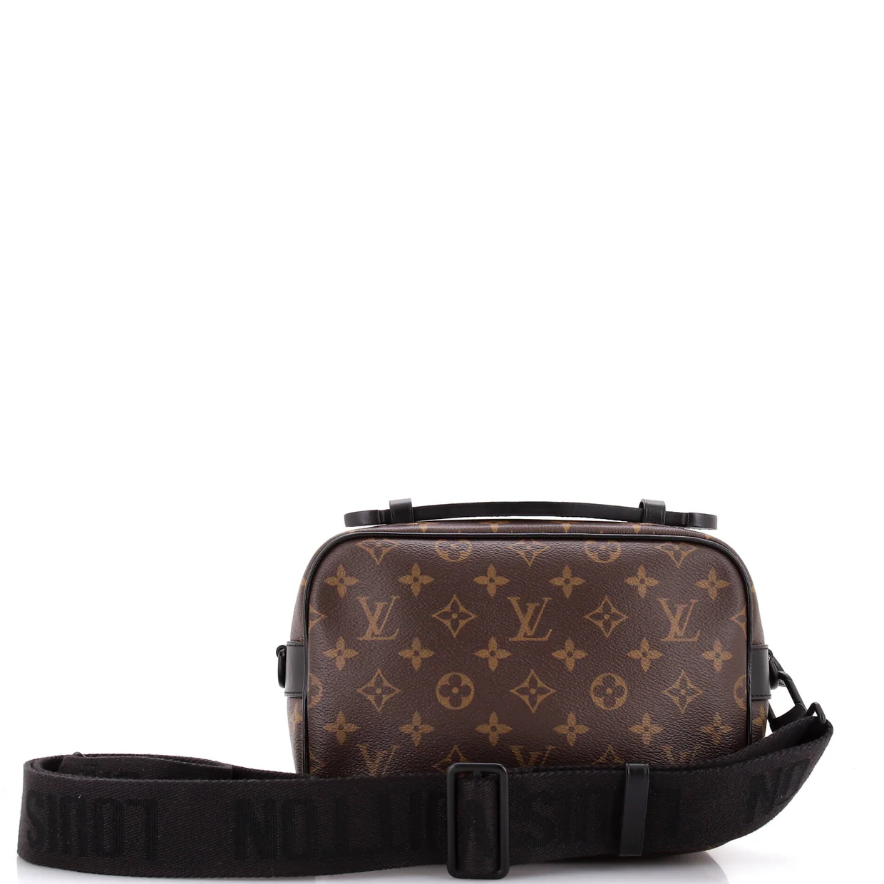 S Lock Messenger Bag Macassar Monogram Canvas - Deep Luxury
