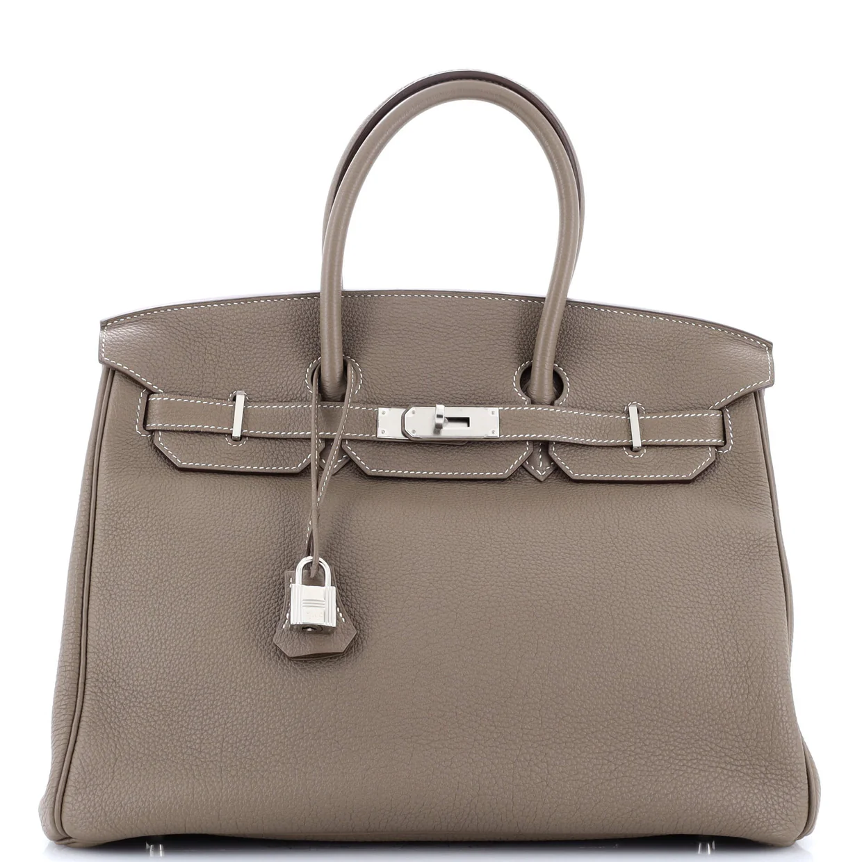 Birkin Handbag Grey Togo with Palladium Hardware 35 - Deep Luxury