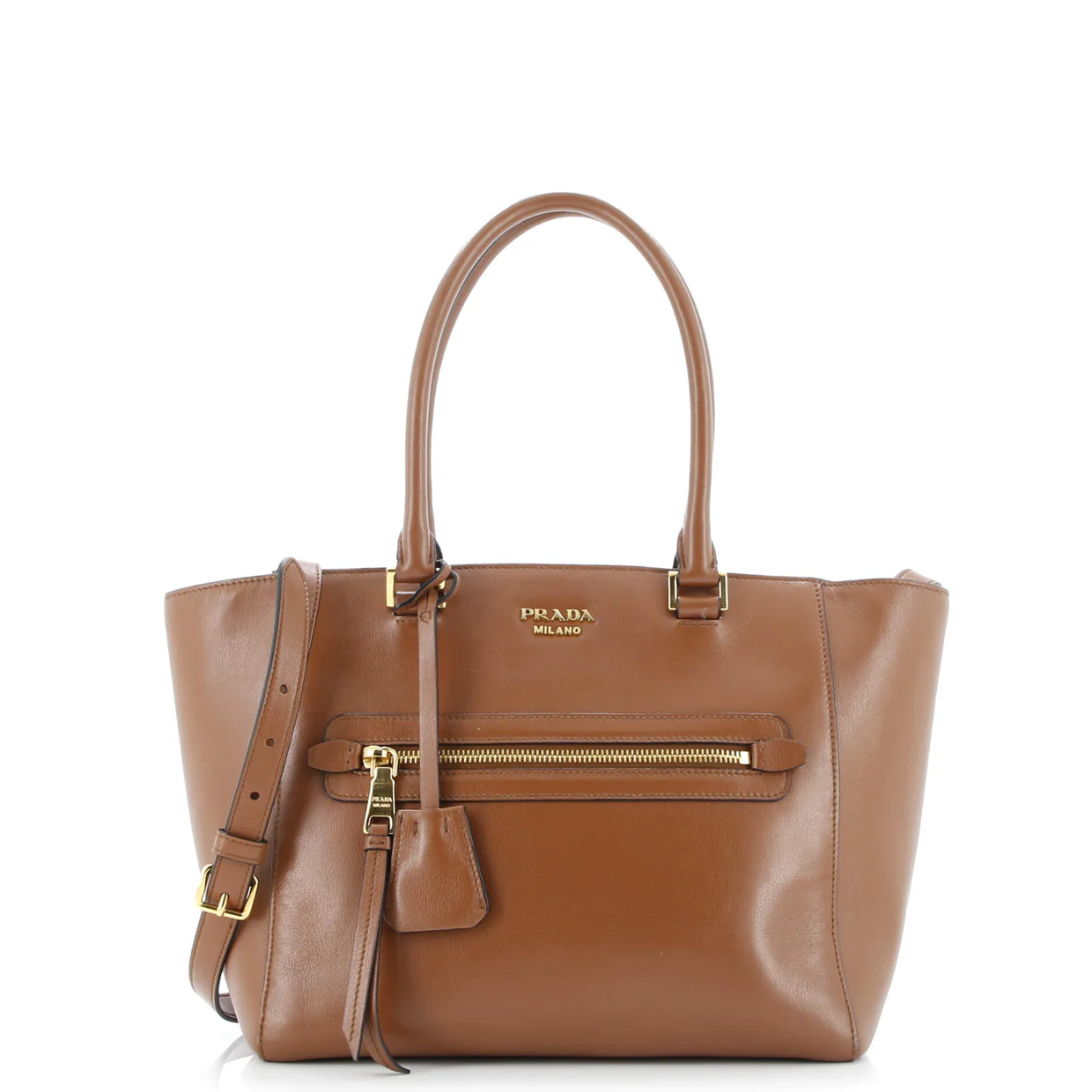 Front Pocket Convertible Tote Glace Calf Small - Deep Luxury