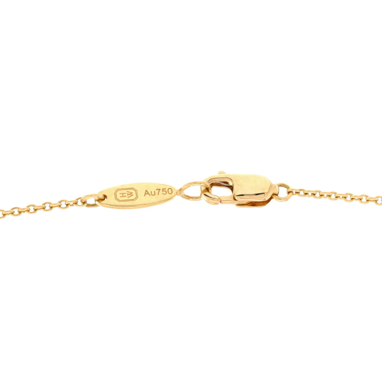 HW Logo Pendant Necklace 18K Yellow Gold with Diamonds - Deep Luxury