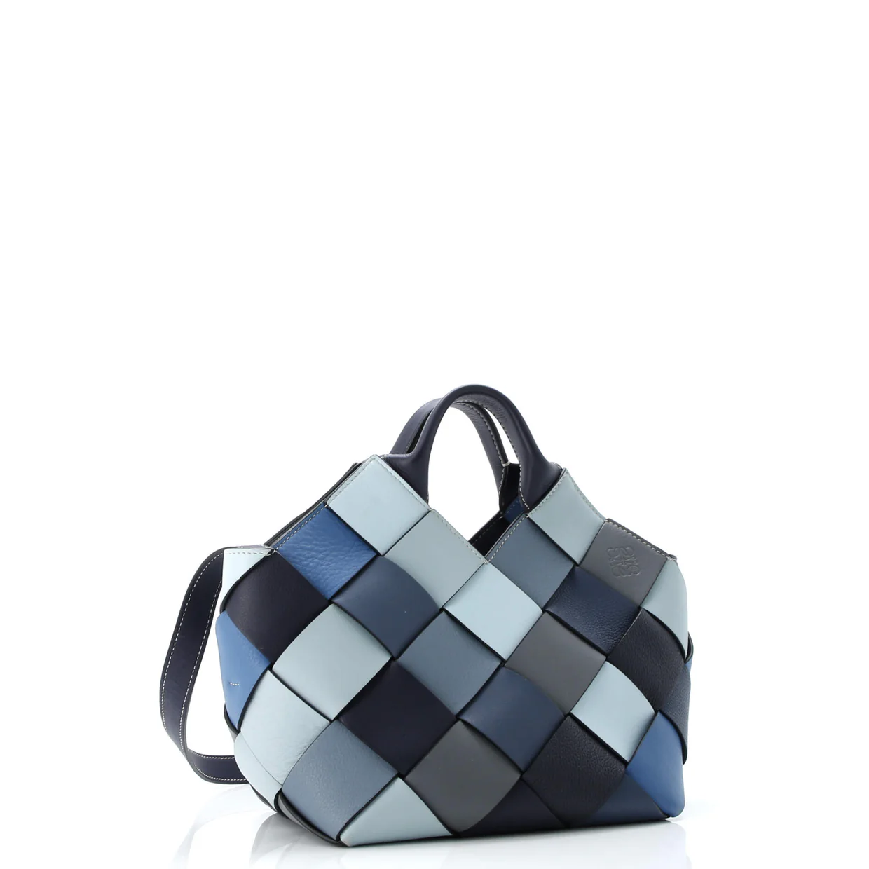 Woven Basket Bag Leather Small - Deep Luxury