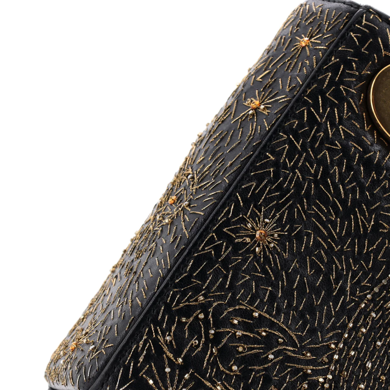 Lady Dior Chain Bag Embroidered Calfskin Mini - Deep Luxury