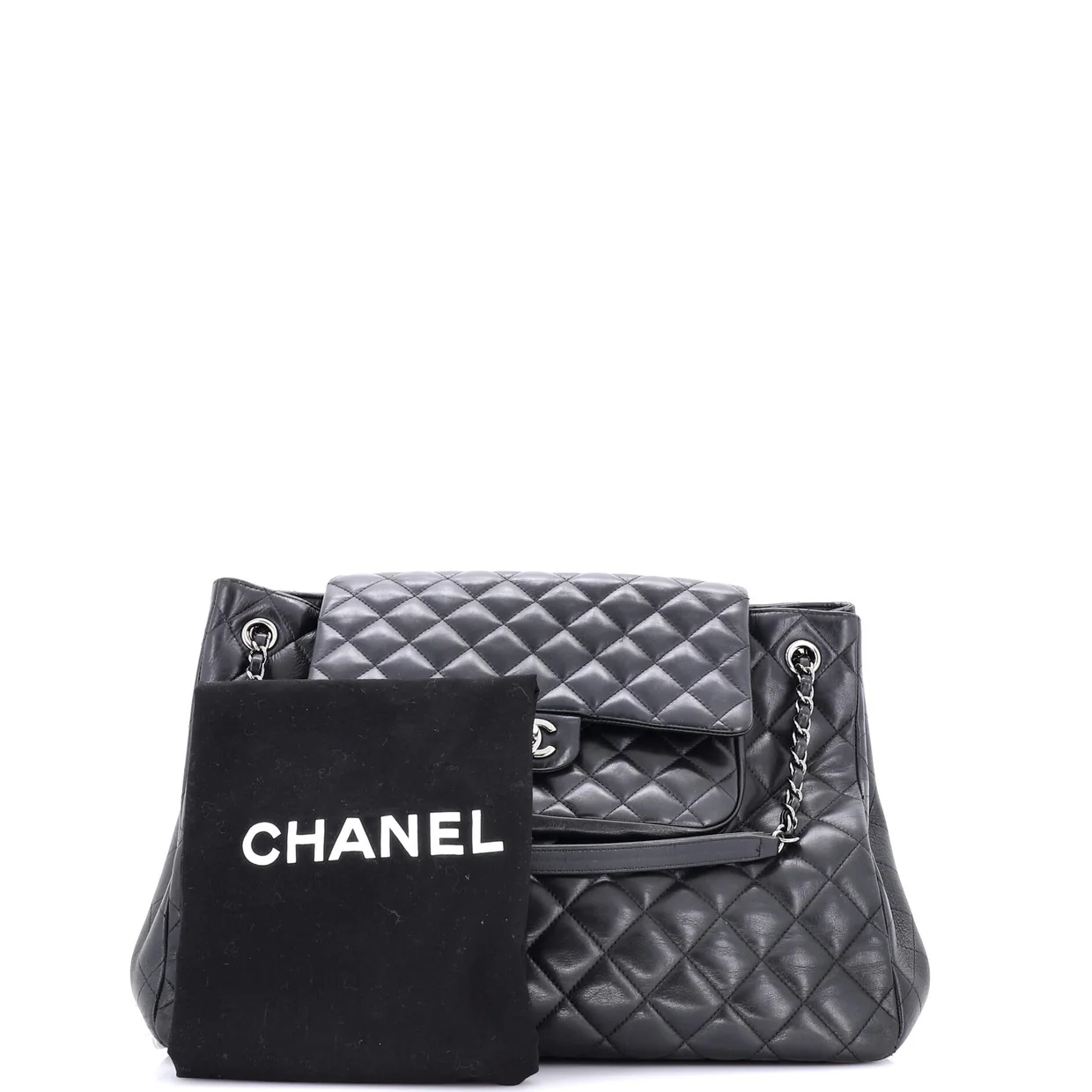 Classic Flap Shopping Tote Quilted Lambskin Large - Deep Luxury