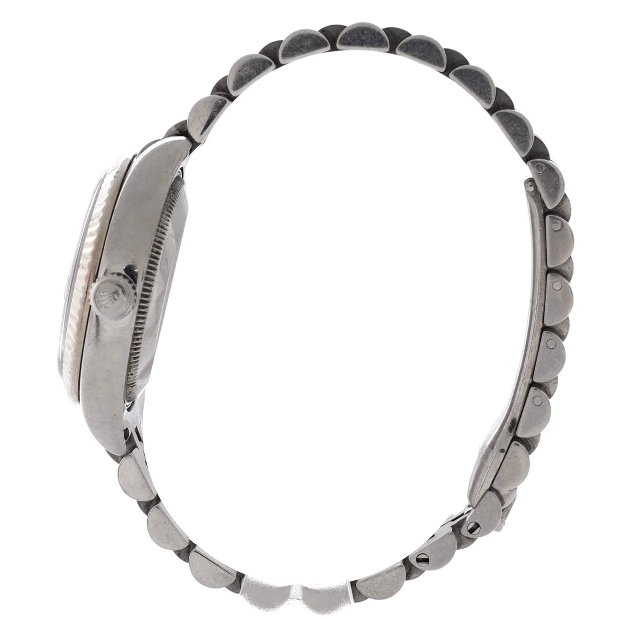 Oyster Perpetual Datejust Automatic Watch Stainless Steel and White Gold with Diamond Markers and Mother of Pearl 26 - Deep Luxury
