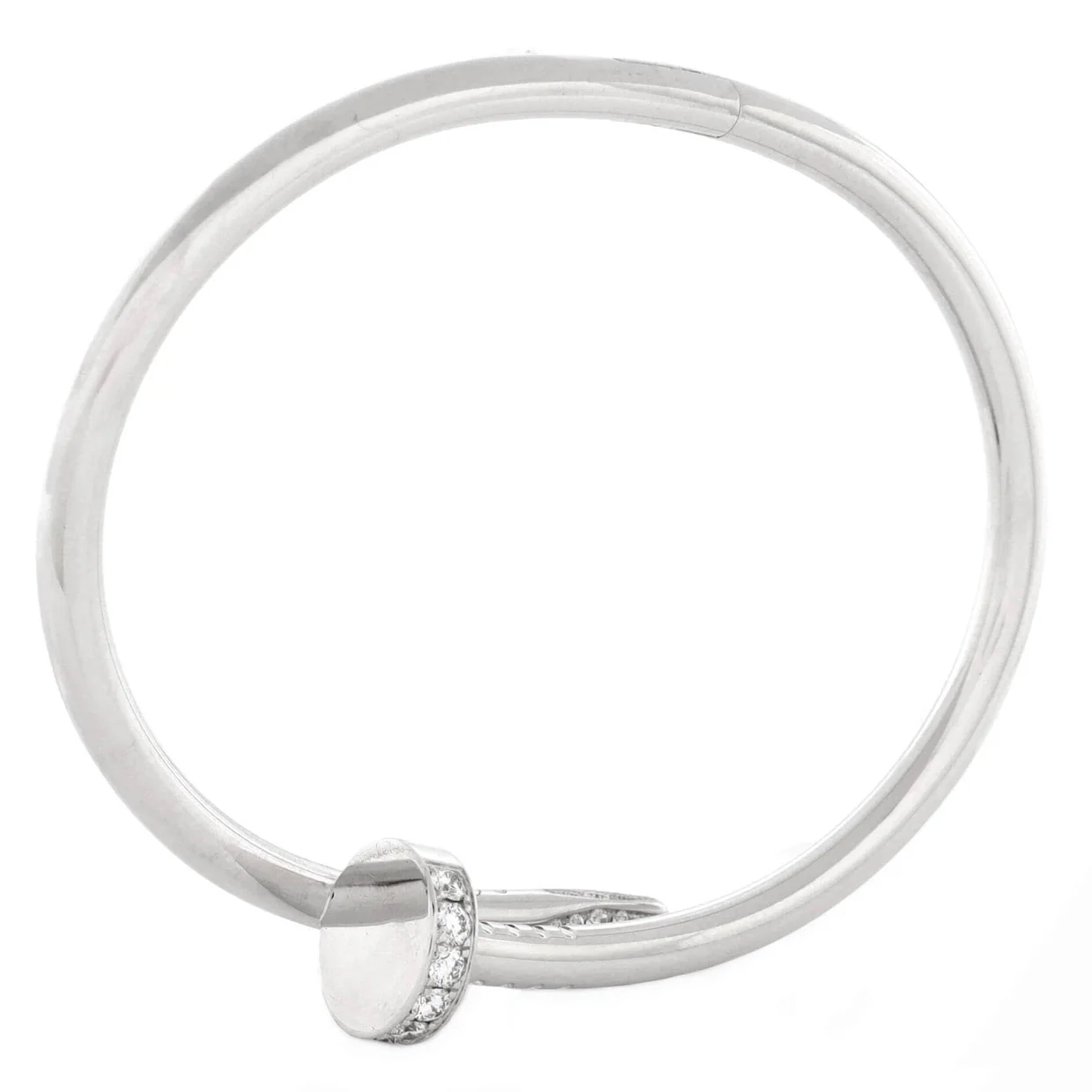 Juste un Clou Bracelet 18K White Gold with Diamonds Classic - Deep Luxury