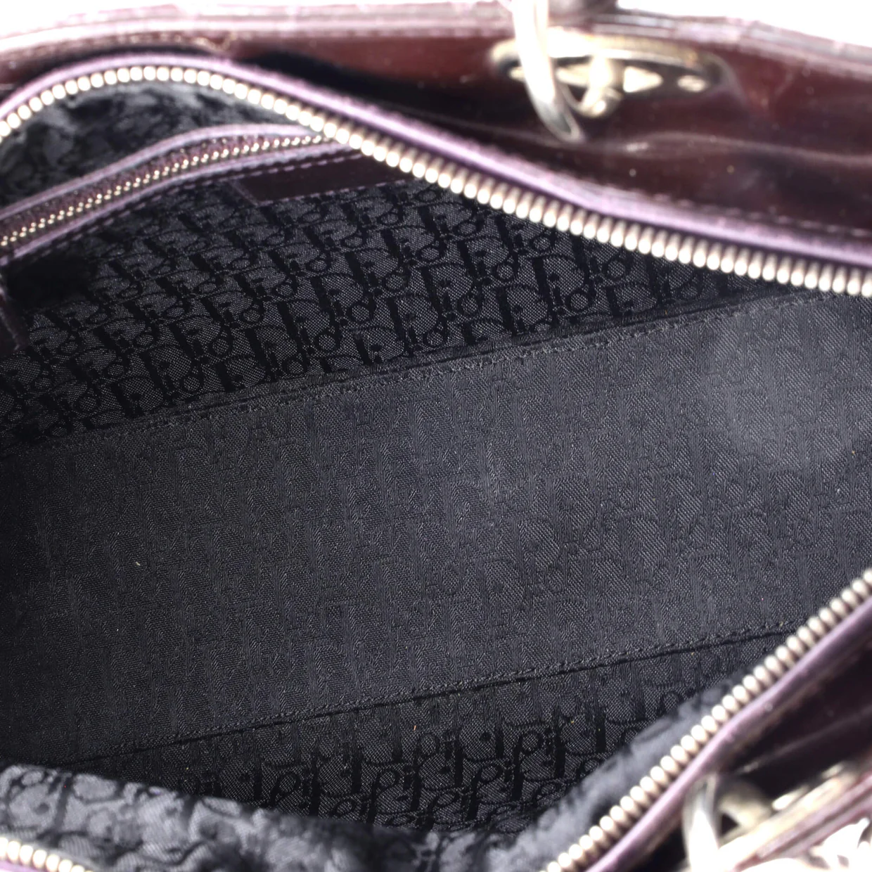 Lady Dior Bag Cannage Quilt Patent Large - Deep Luxury