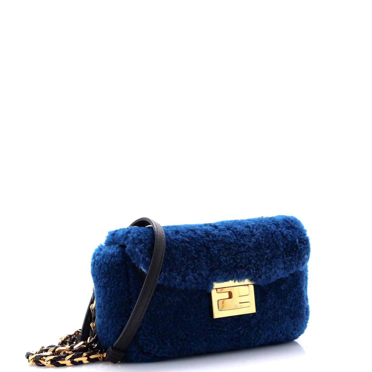 Be Baguette Flap Bag Shearling Medium - Deep Luxury
