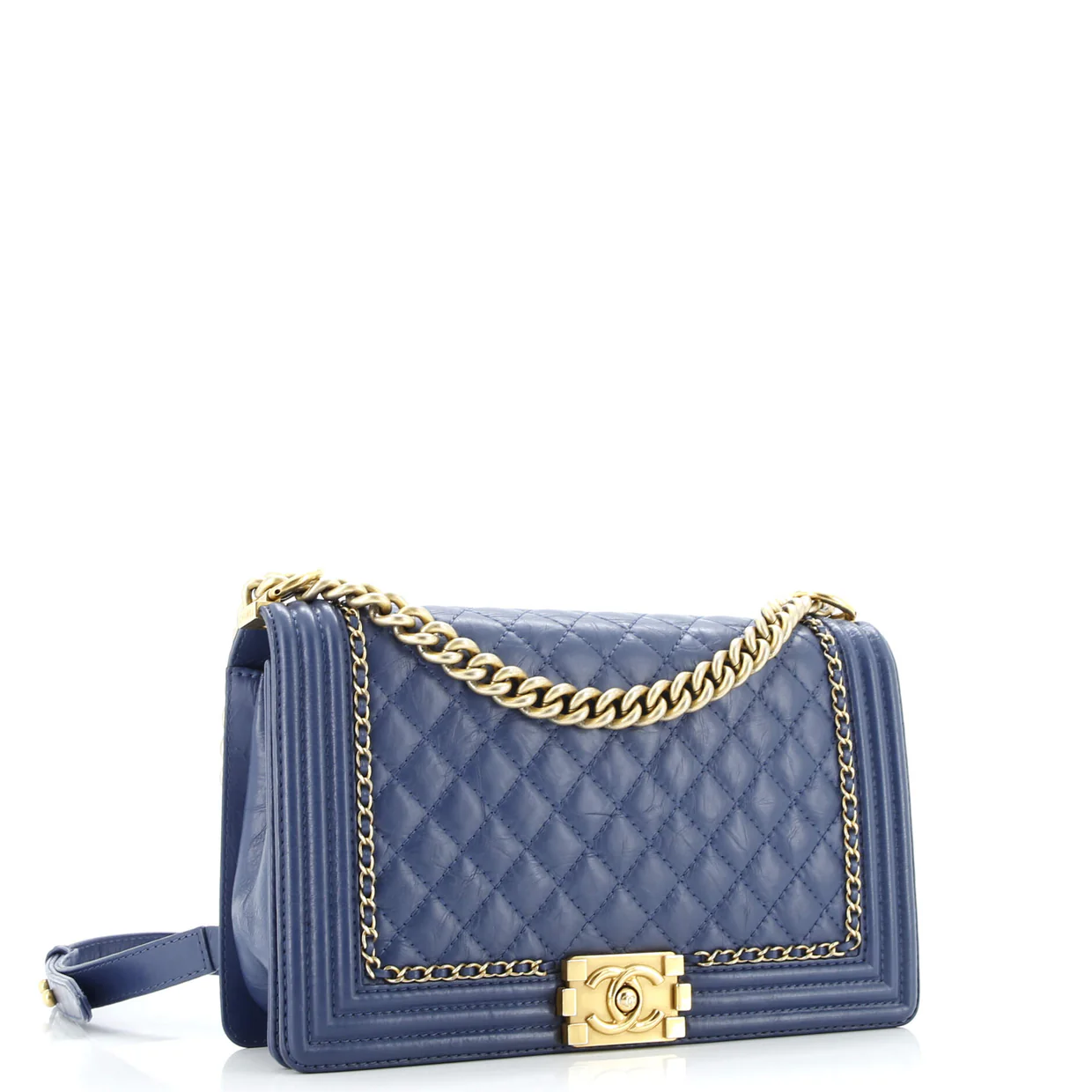 Jacket Boy Flap Bag Quilted Aged Calfskin New Medium - Deep Luxury